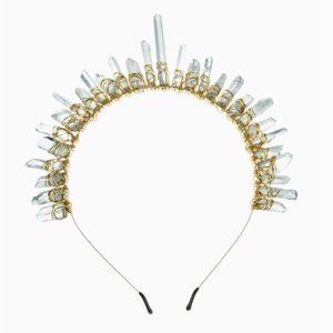 Goddess Quartz and Gold Wrap Headband